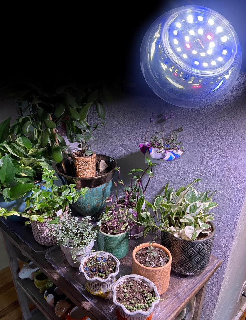 E12 Small Candelabra LED Grow Light Bulbs, Full Spectrum Plant Light Bulb