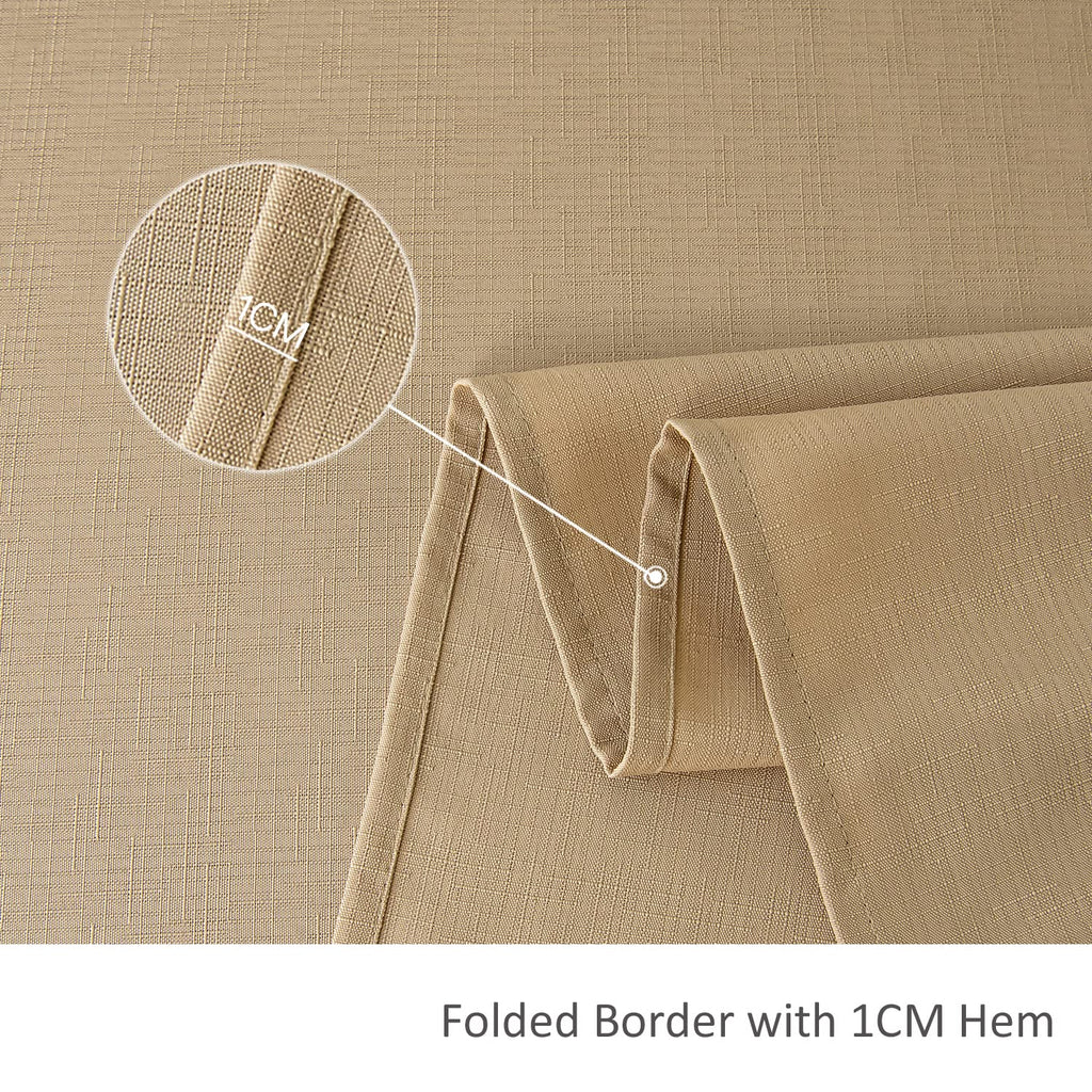 Faux Linen Texture Tablecloth Stain Resistant Waterproof, Wrinkle Resistant Washable Table Cloth, Fabric Table Cover