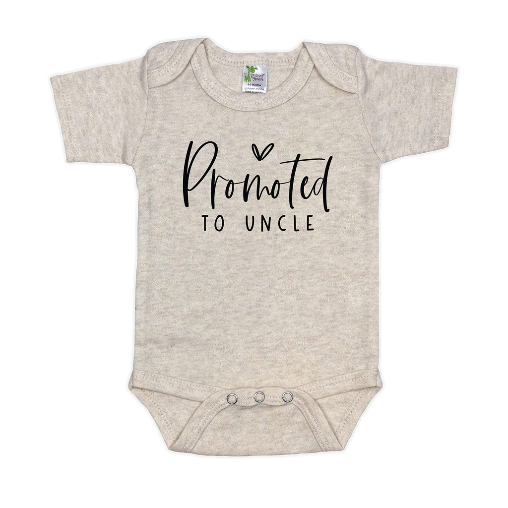 Promoted To Uncle Pregnancy Announcement Infant Bodysuit - Surprise Gift For Uncle, Brother, Brother In Law (White)
