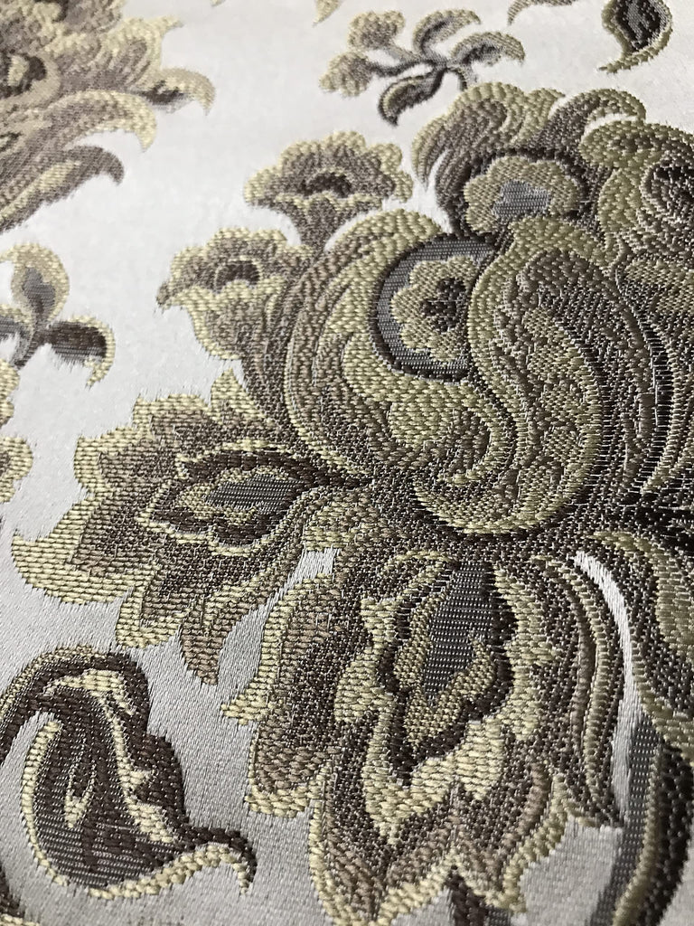 Luxurious Premium Jacquard Floral Design Furnishing Fabric for Upholstery, Window Treatments, Craft - Width 54 inches