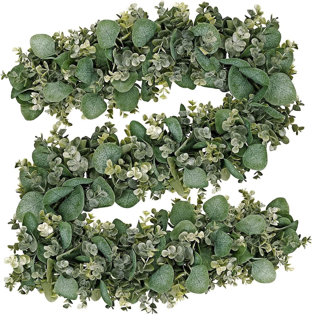6.2 Ft Long Faux Eucalyptus Greenery - Wedding Arch Summer Decor - Lambs Ear & Magnolia Garland