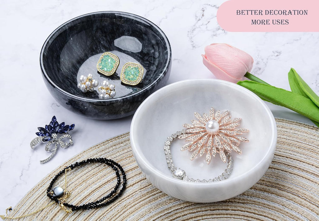 Jewelry Dish,Natural Marble Jewelry Dish,Trinket Tray,Ring Holder,Key Bowl,Unique Jewelry Tray Decoration,Mother's