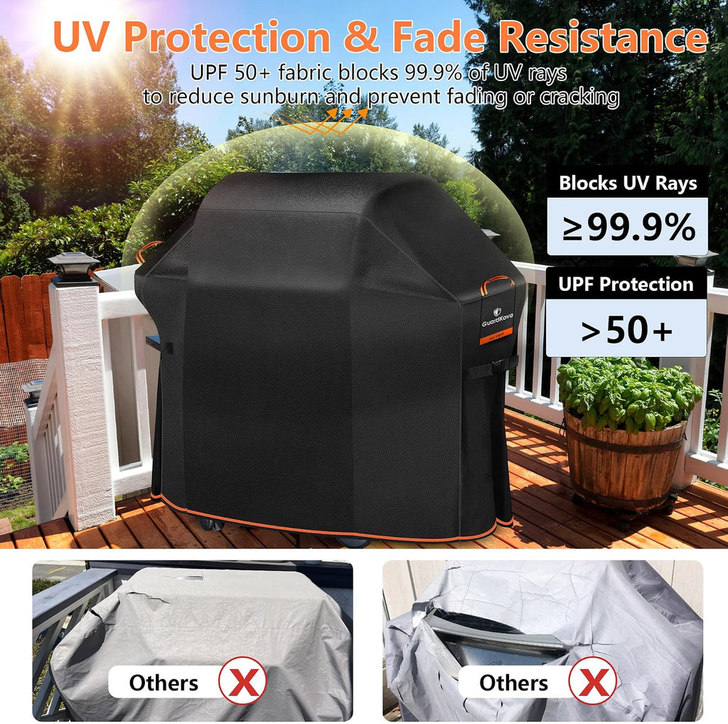 [Upgraded 1000D Heavy Duty Fabric] 60 inch Grill Cover for Outdoor Grill | Waterproof, Tear & Fade Resistant BBQ
