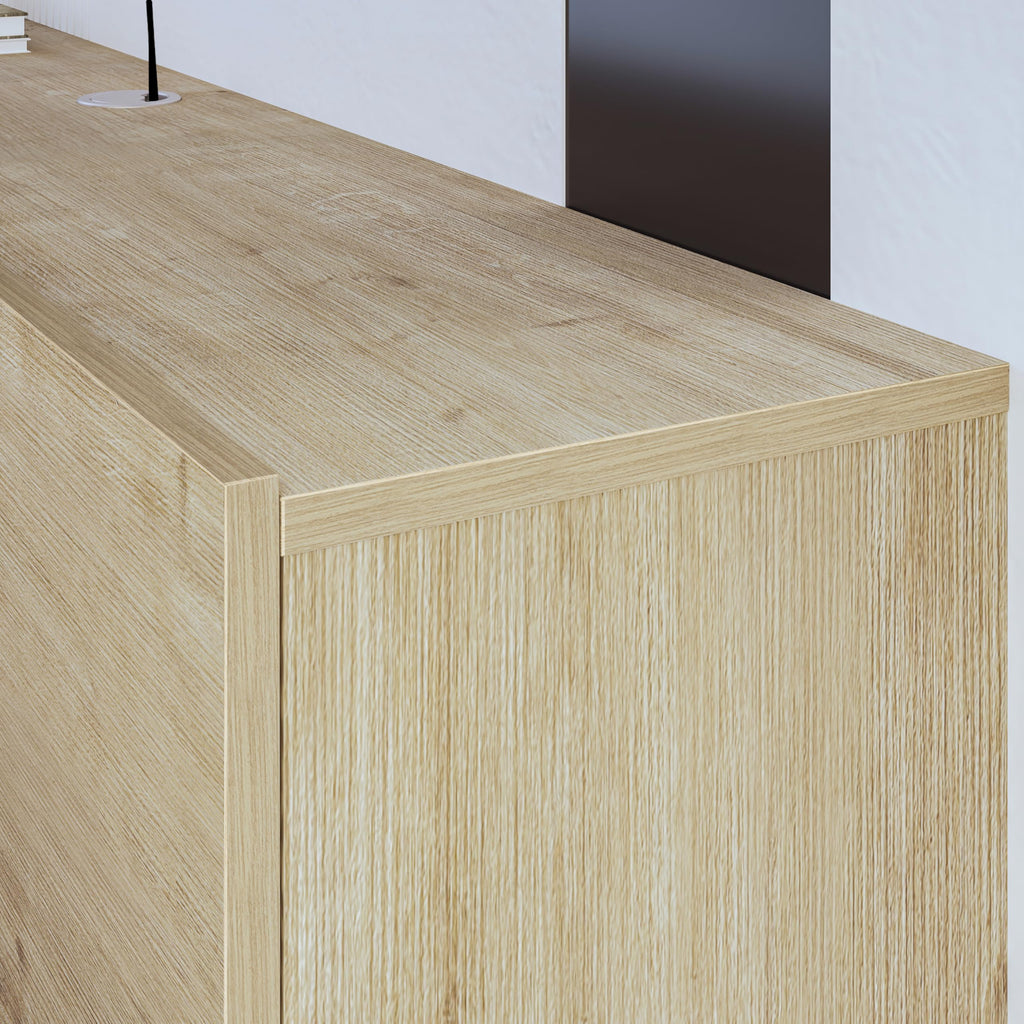 Modern Floating TV Stand, Wall Mounted TV Console for 65-80 inch TVs, Oak