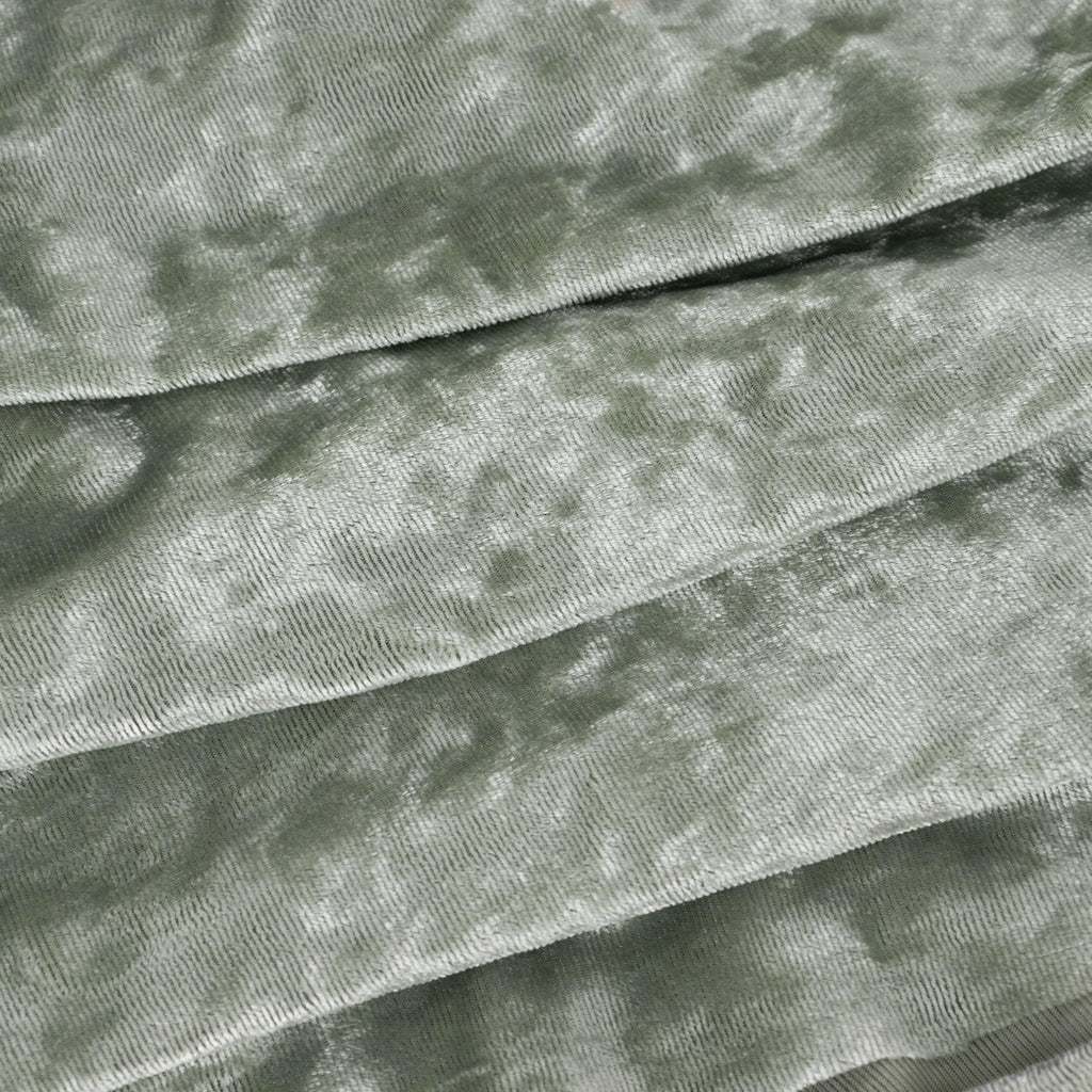 Sage Green Crushed Velvet Fabric Bolt, DIY Craft Fabric Roll - 65" x5 Yards
