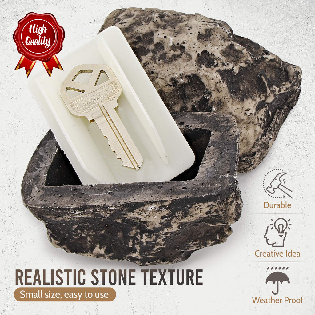 Hide a Key Outside Fake Rock - Looks & Feels like Real Stone - Safe for Outdoor Garden or Yard, Spare Key Storage