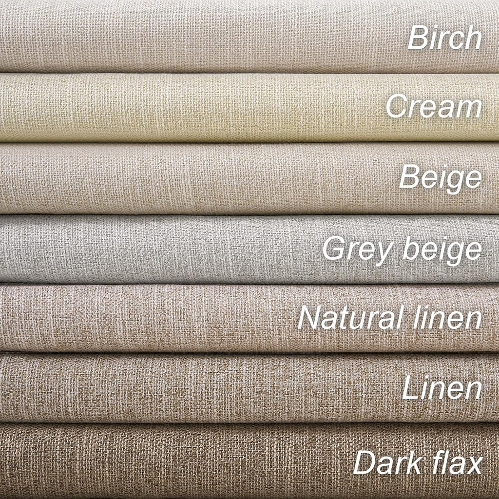 Birch Cream Extra Wide 72 Inches Blackout Curtains Ivory Linen Blend Pleated Farmhouse Drapes Back Tab Pleated Rod