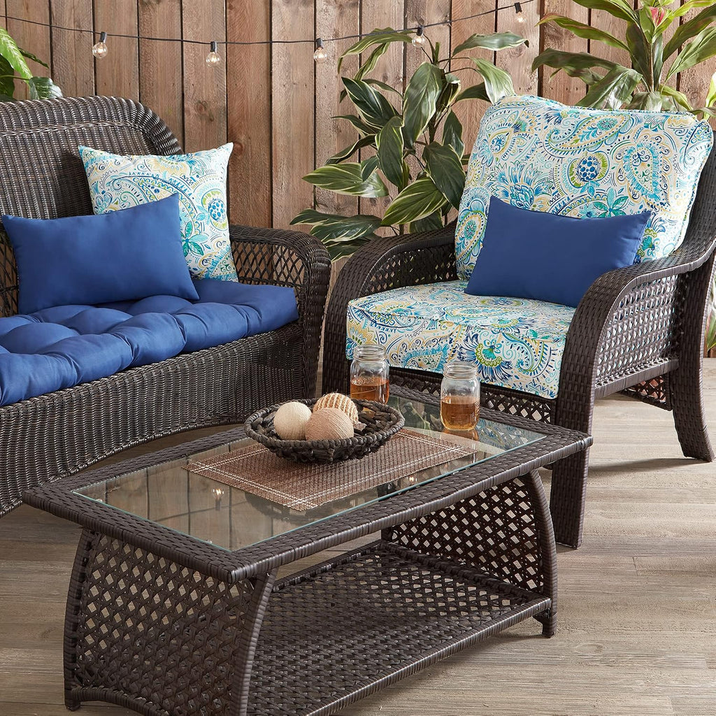 Baltic Paisley 2-Piece Outdoor Deep Seat Cushion Set