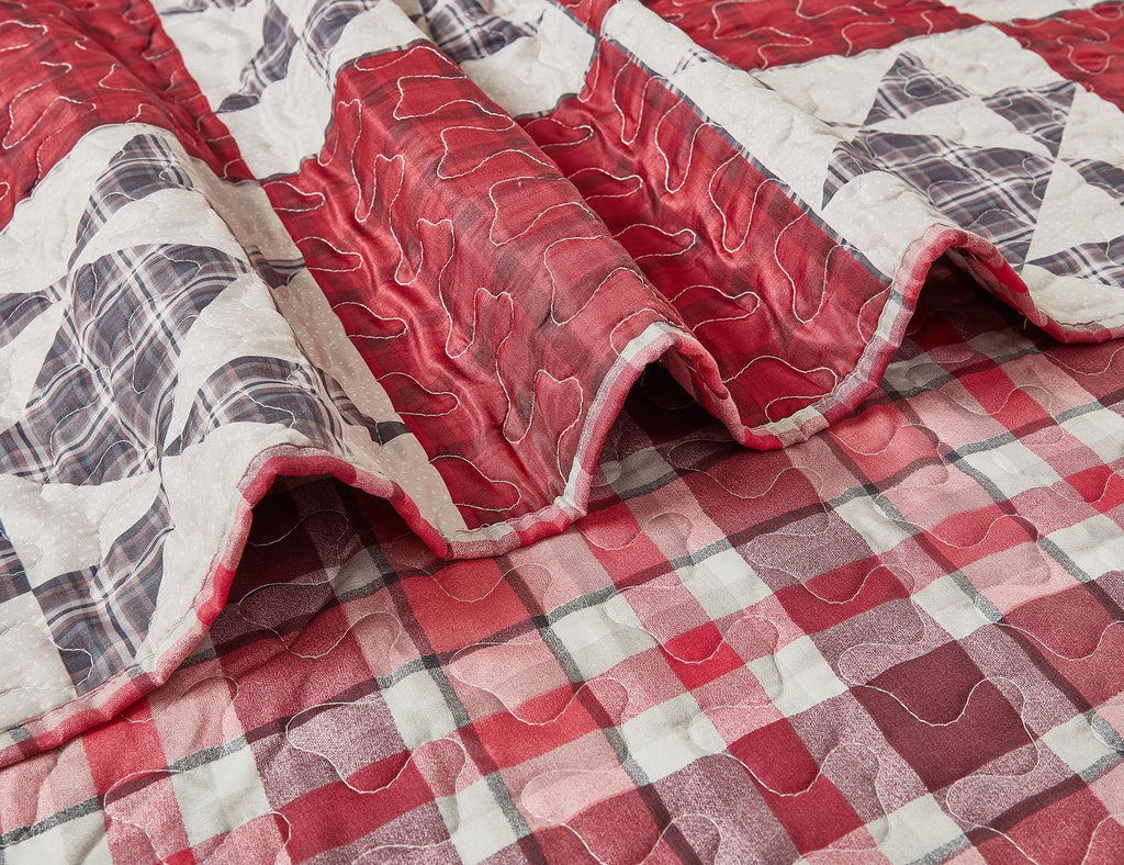 Hillcrest - Quilted Throw Blanket 50"x60" - Lightweight Throw Quilt for Accent, Decor, or Bedding - Lodge-Themed