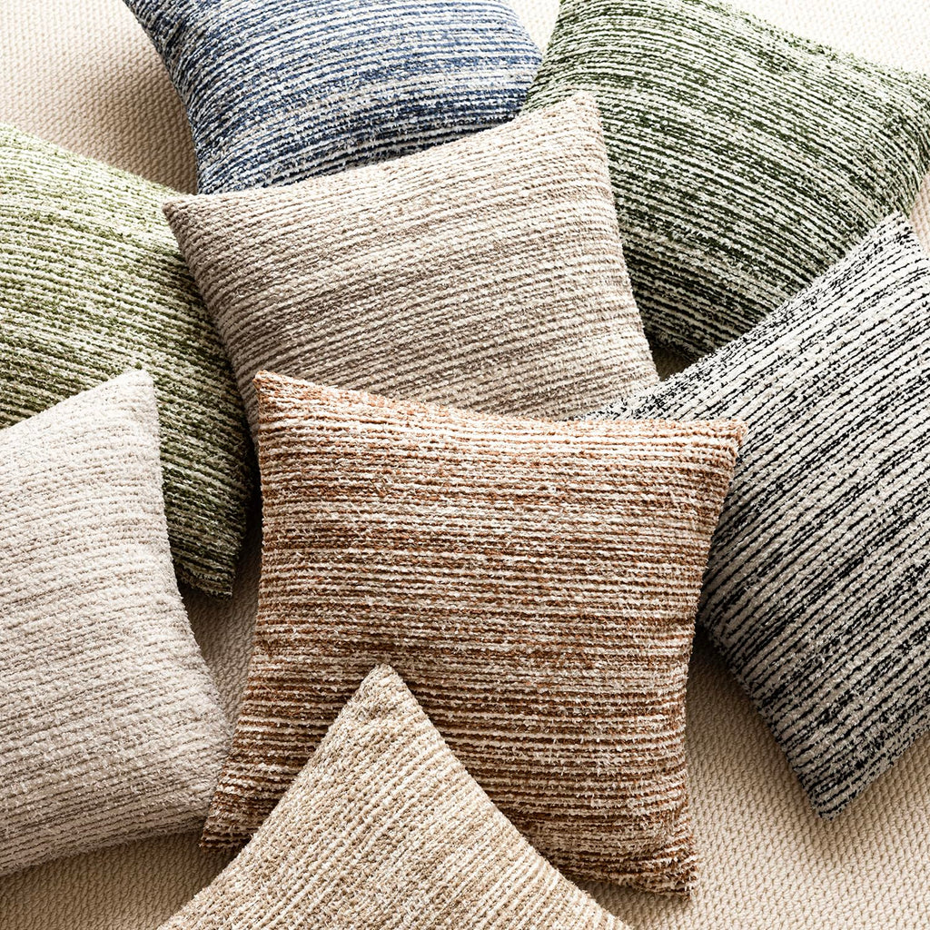 Set of 2 Faux Fur Textured Modern Throw Decorative Pillow Covers Lumbar Accent Striped Cushion Sherpa Boho Farmhouse