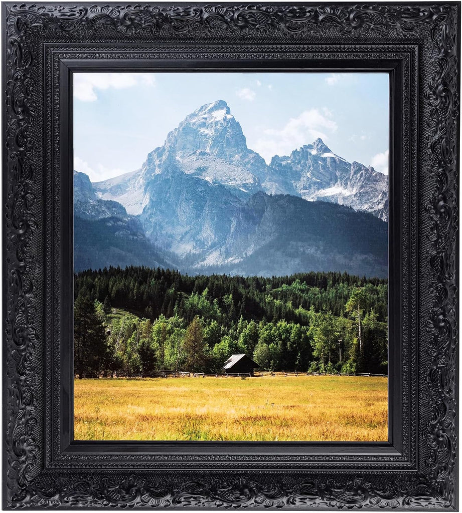 24x36 Inch Black Picture Frame, This 2.69 Inch Custom Poster Frame is Majestic Black - Comes with Economy Acrylic and