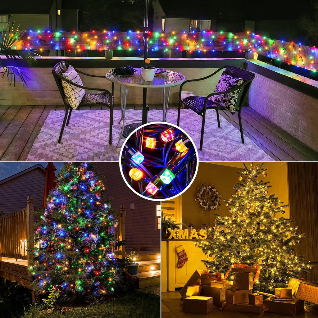Christmas Lights 500 LED 174FT, UL Certified Color Changing Christmas Tree Lights with Remote, 11 Modes, Timer