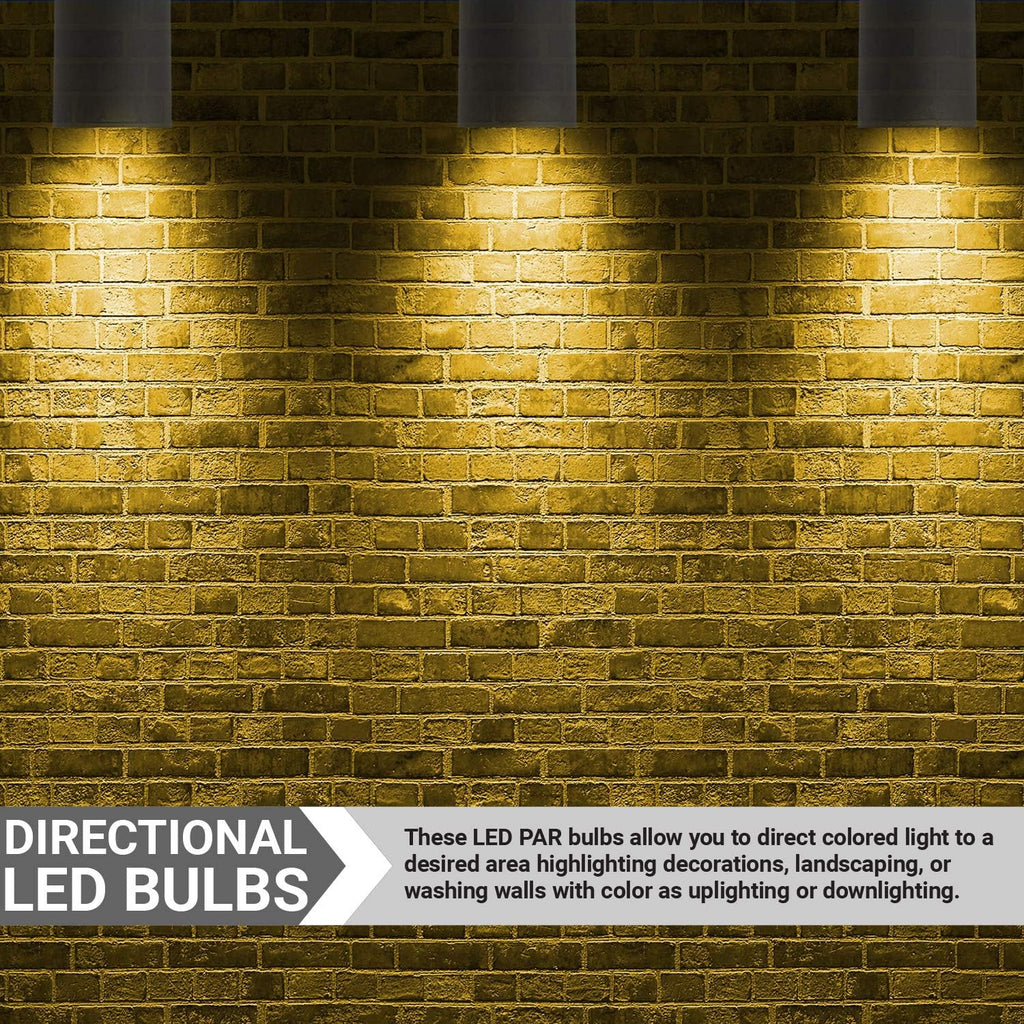 LED PAR38 Colored Light Bulb, 4 Watts, (25W Equivalent), E26 Medium Base, 30,000 Hour Lifespan