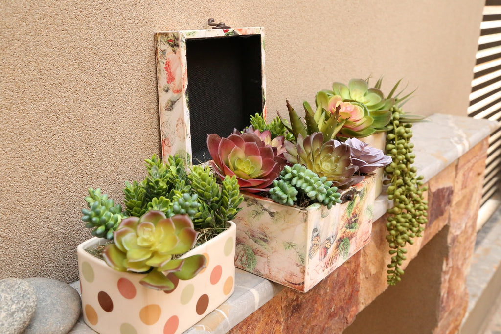 Artificial Succulents Plants Unpotted -14 Pack- Large Fake Succulent Plant Indoor Outdoors - Realistic Faux Cactus