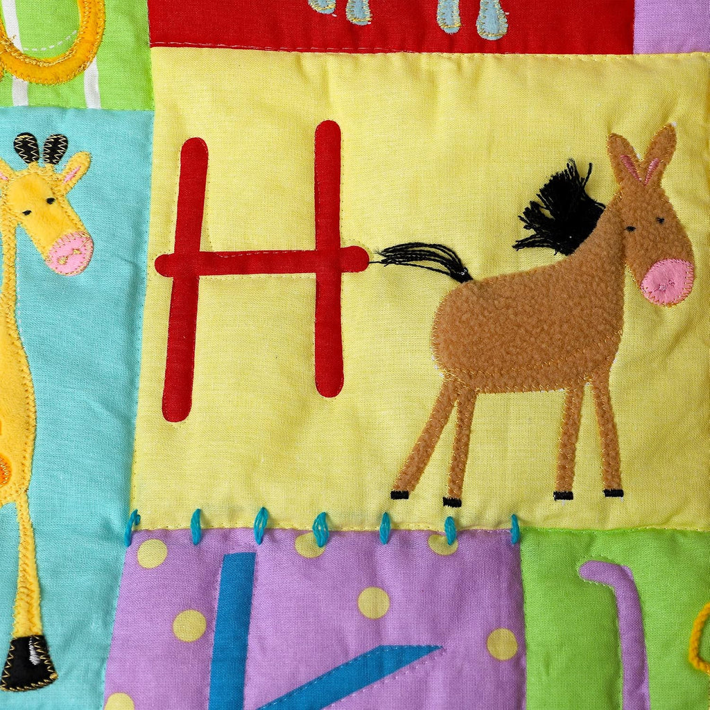 Personalized Baby Quilt - 3D Applique & Embroidered Name - Heirloom Keepsake for New Baby Shower - Textured Details