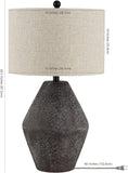 Ersta Brown Modern Rustic Farmhouse Table Lamp, 27-Inch Accent Lamp (TBL4367A)