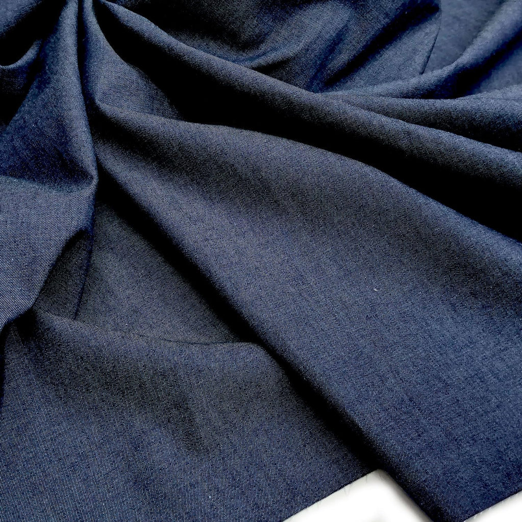 5.5OZ Denim Thin Poplin By The Yard 57" Wide Indigo 2yards