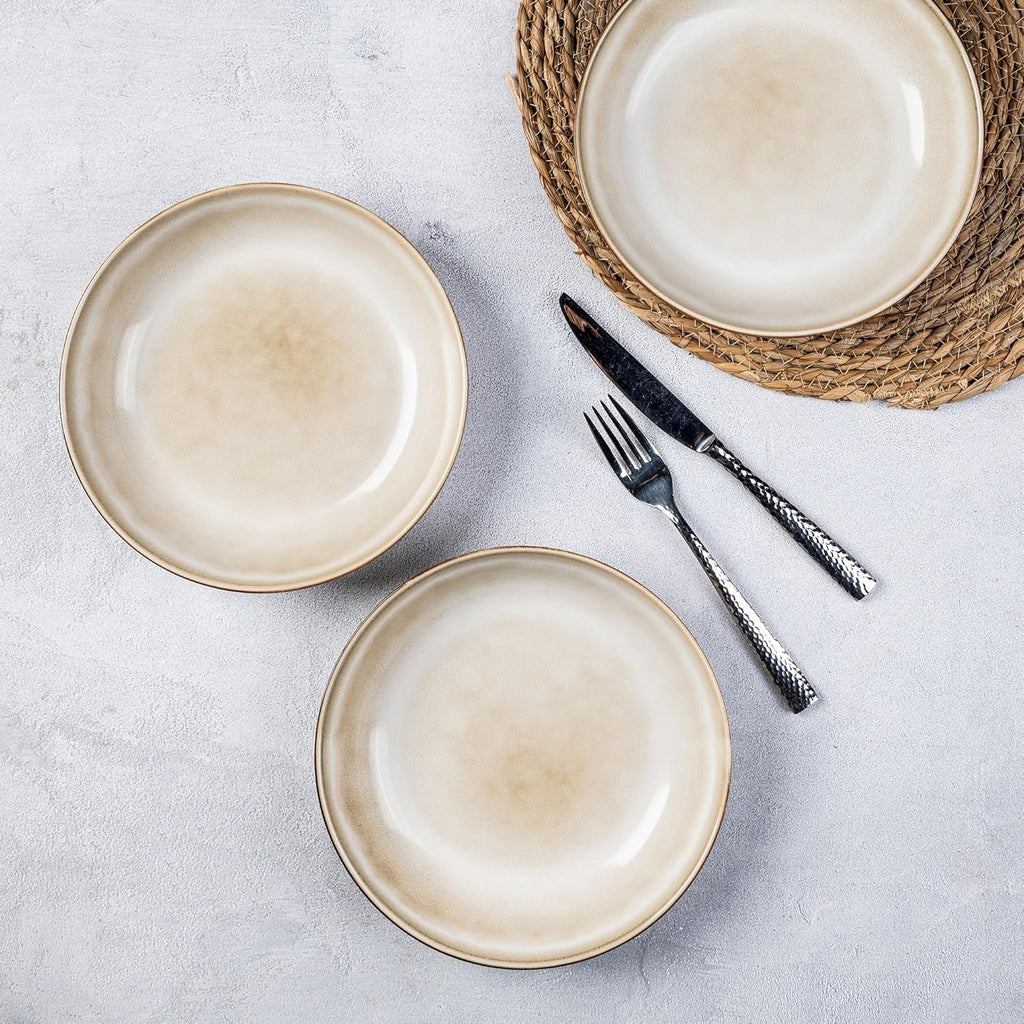 8.5'' Ceramic Pasta Bowls Set of 4, 36oz Large Stoneware Bowls Set | Large Dinner Serving Bowls Set, Wide Bowl Plate