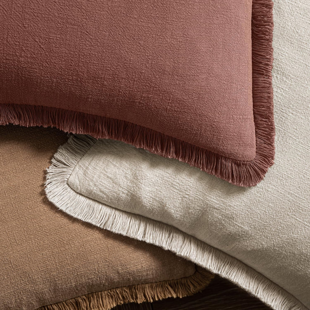 Linen Decorative Fall Lumbar Throw Pillow Covers Autumn Glaze 12x20