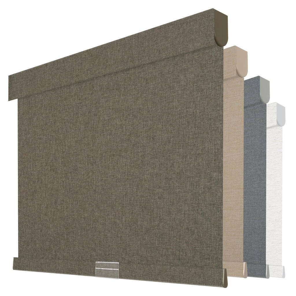 Cordless Blackout Roller Shade for Window, Dark Brown, Custom Size