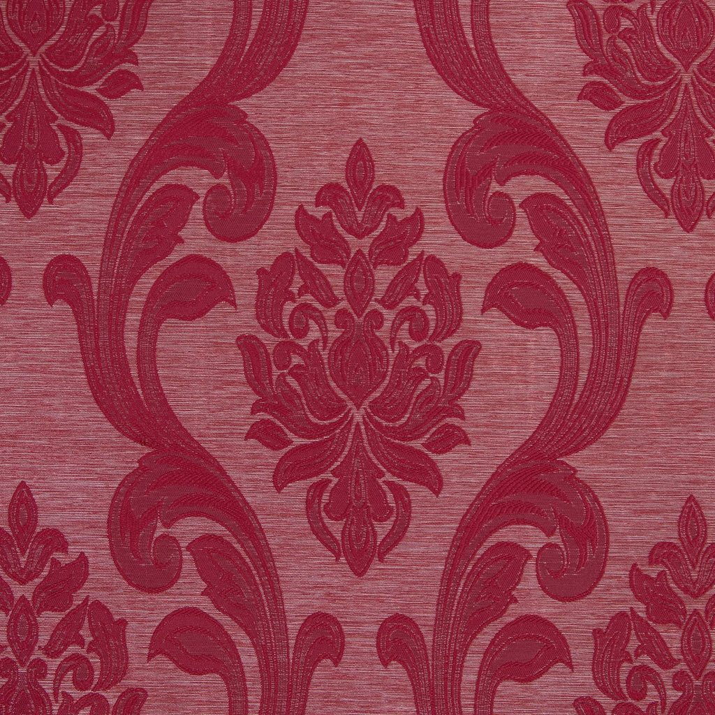 Damask Curtains, Gothic Jacquard Curtain Drapes with Floral Patterns, Burgundy Curtains 84 Inch Length, Set of 2