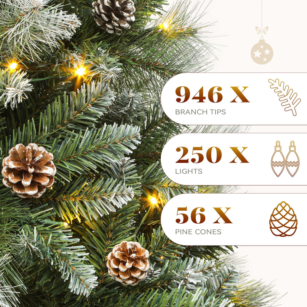 6ft Prelit Scotch Pine Christmas Tree with Remote Control