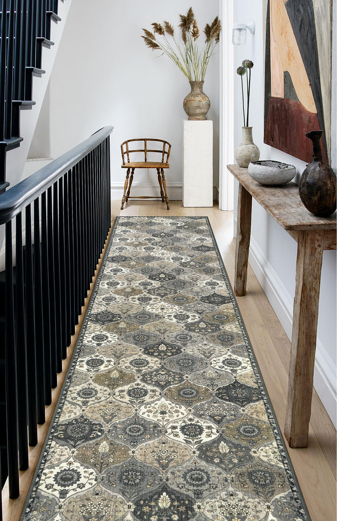 Moroccan Washable Runner Rug Non Slip, 2x10 Runner Rugs