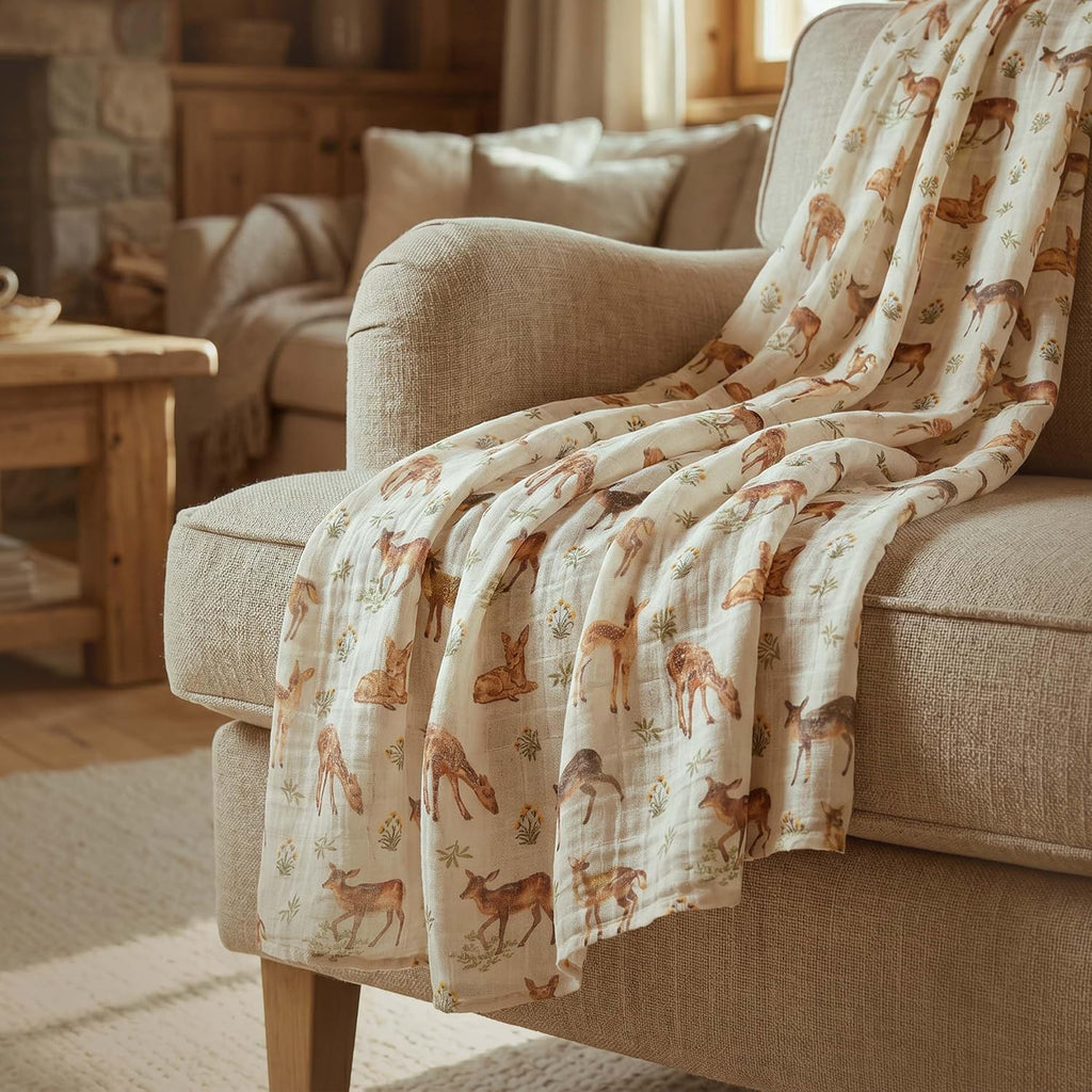 Muslin Swaddle Blankets 4Pk Receiving Blanket Large 35" x 40"