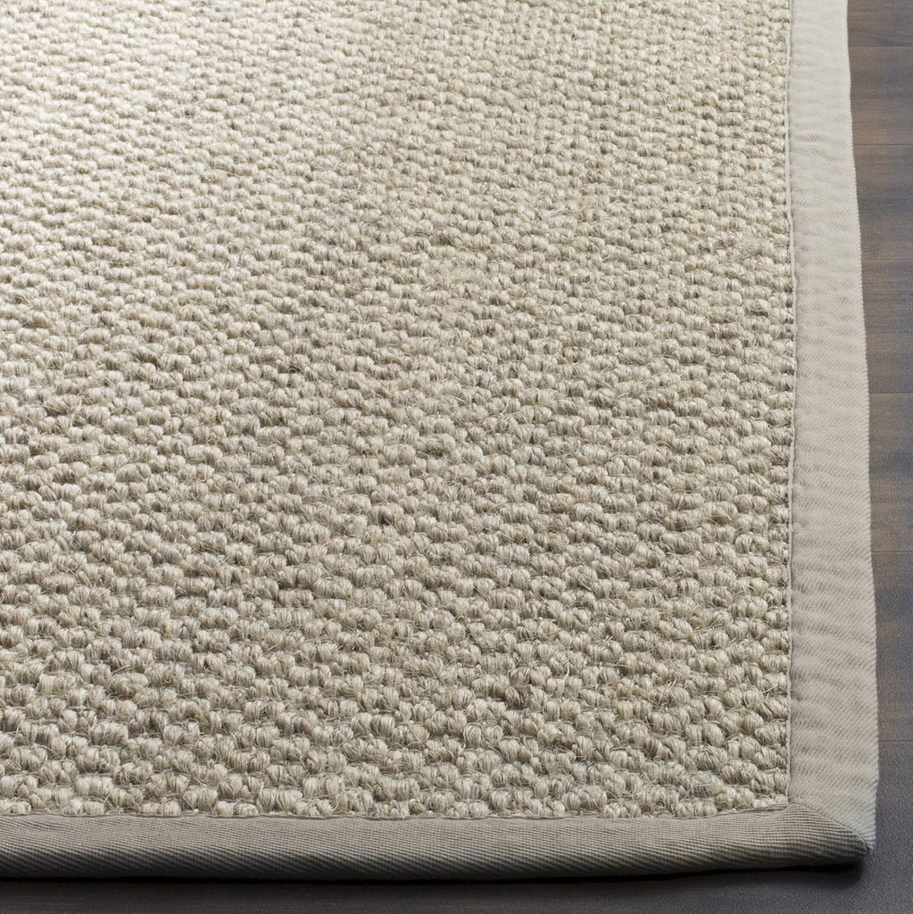 Area Rug 6' Square - Natural Fiber Collection - Marble, Sisal, Woven Design with Border (NF525C)
