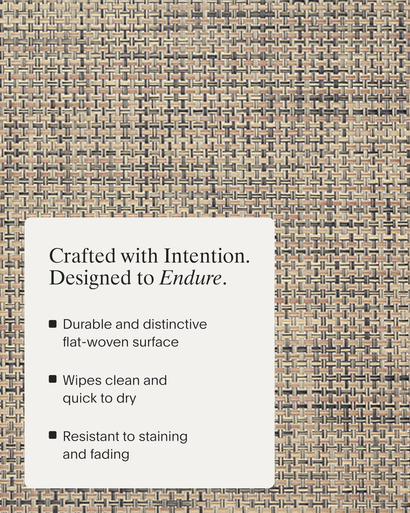 Basketweave Placemats, Round Woven Placemats Set of 4