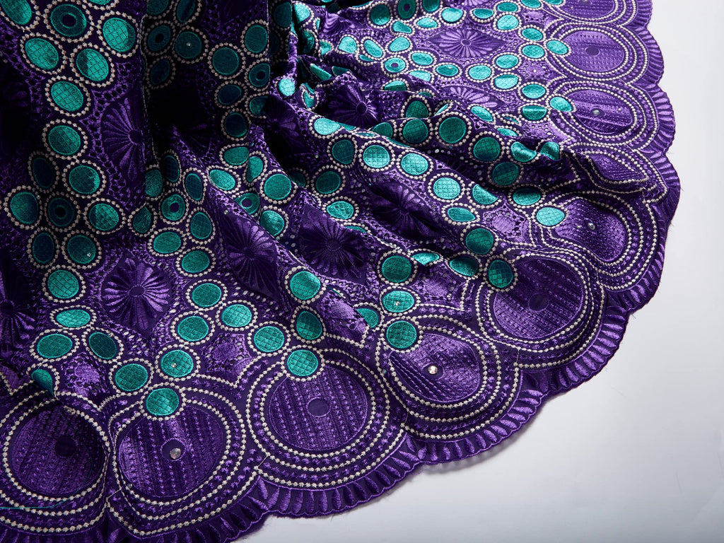 African Lace Fabric 5 Yards, Nigerian Water Soluble Textile Solid Guipure Cord Fabric Raw Material for Party Dress