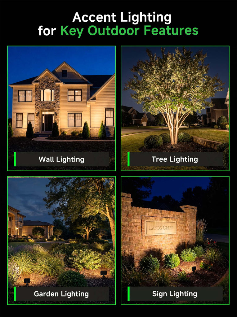 Low Voltage Landscape Flood Light, 20W 12V, 3000K Black, 1 Pack