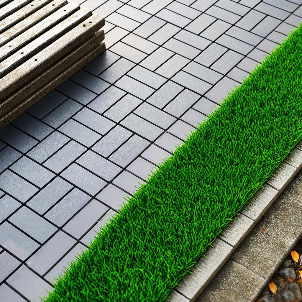 Plastic Interlocking Deck Tiles (44 PCS), 12x12 Inches Waterproof Outdoor Patio Flooring, Easy Snap Balcony Floor Tiles