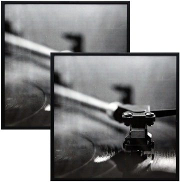 Music Album Frame - Made To Display Vinyl LP Album Covers 12.5" x 12.5" Two Pack - 2 Frames - Hanging Hardware