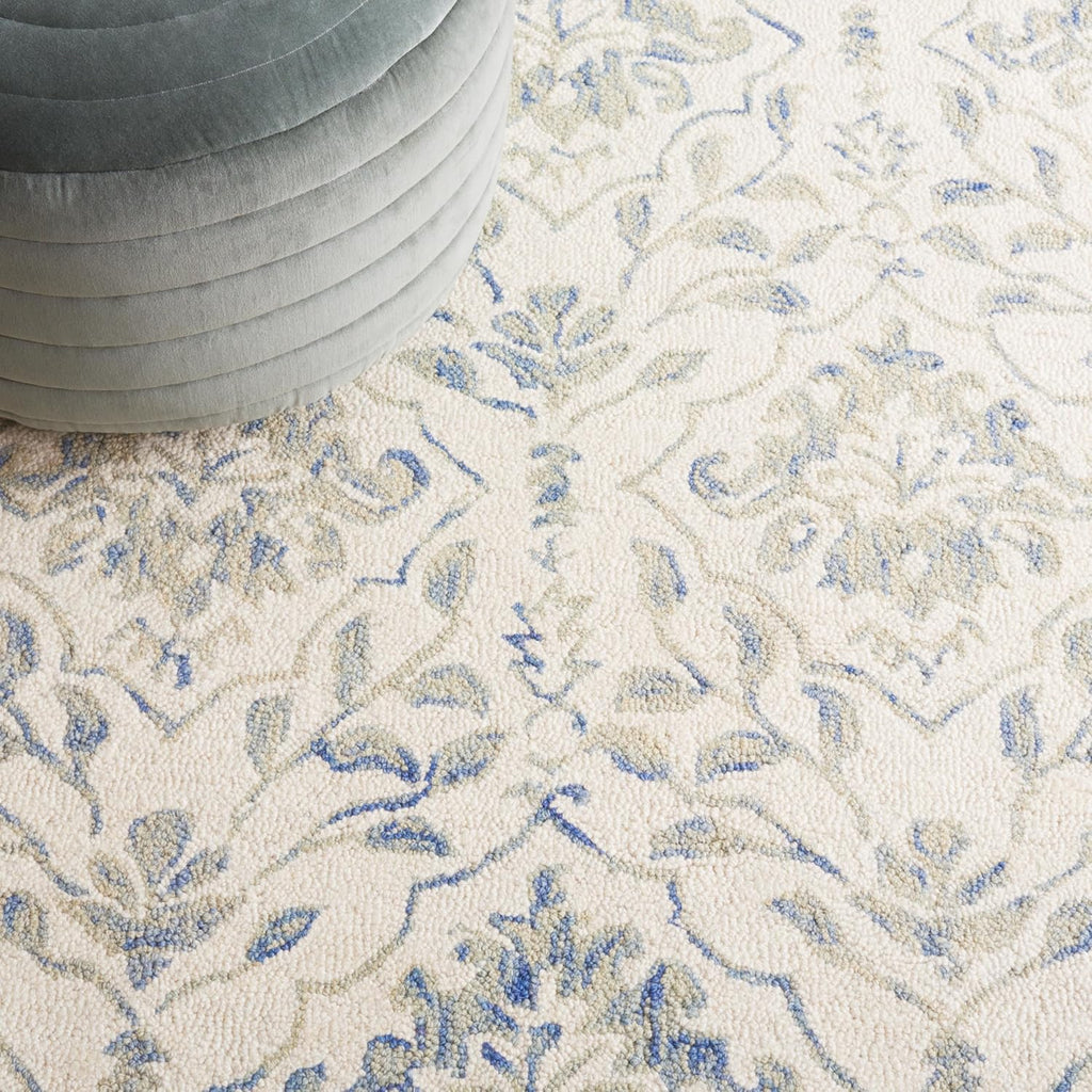 Dip Dye Area Rug - 9' x 12', Light Blue & Ivory, Handmade Wool