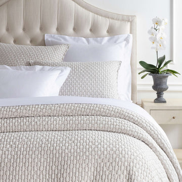 Lodi Sand Solid Cotton Matelasse Coverlet, Queen