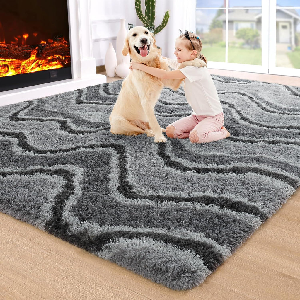 6x9 Large Grey Area Rug