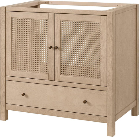 Alaterre Furniture Lucca Bathroom Vanity - Freestanding Cabinet Without Sink