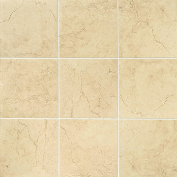 Florentine 12" X 12" Glazed Porcelain Floor Tile in Marfil (13 PC Per Carton) (12.22 SQFT Per Carton)