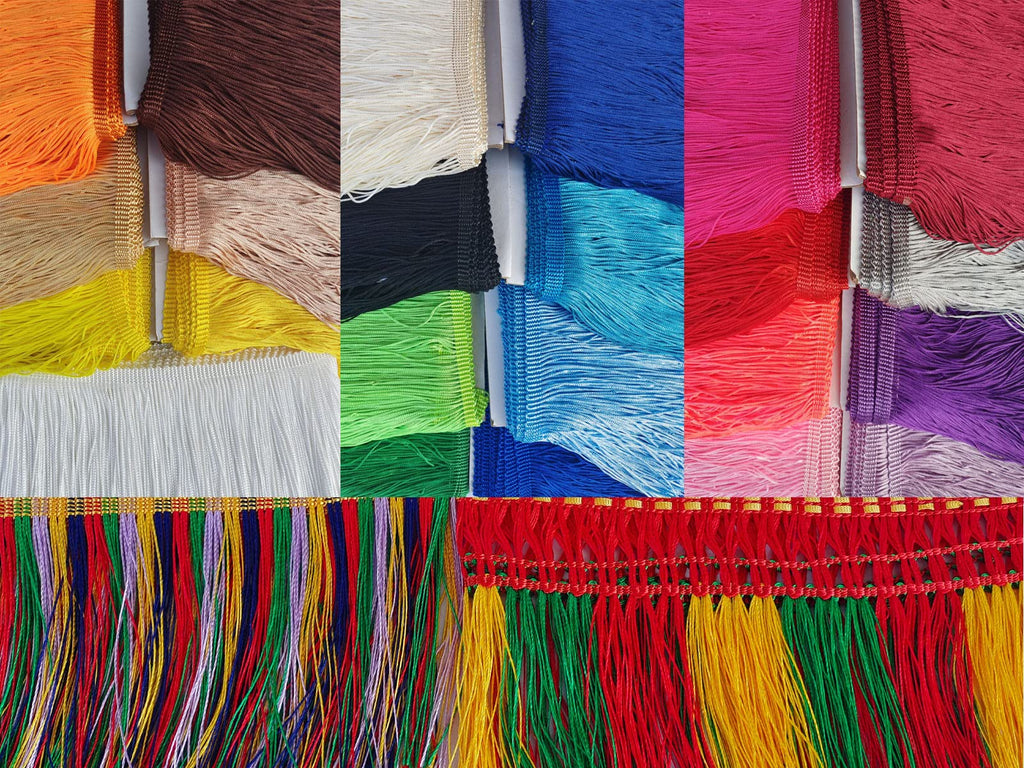 Chainette Fringe Trim 6 Inch 10 Yards Tassel Fringe Trim for Sewing Craft DIY Decoration(928 Neon Yellow)