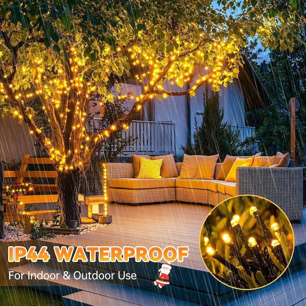 Christmas Cluster Lights, 600LED 20FT, Warm White