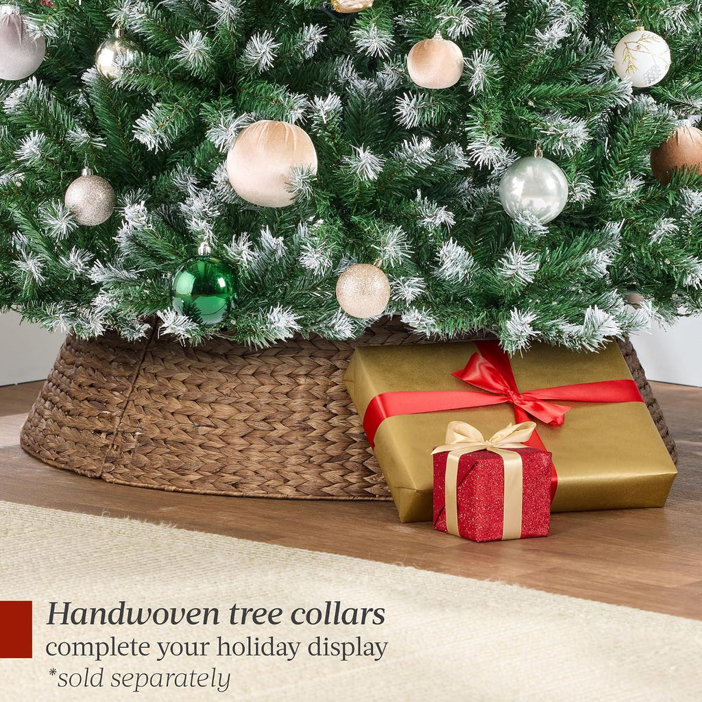 Artificial Frosted Christmas Tree, Premium Unlit Realistic Spruce Holiday Décor w/Dense Branches, Metal Base