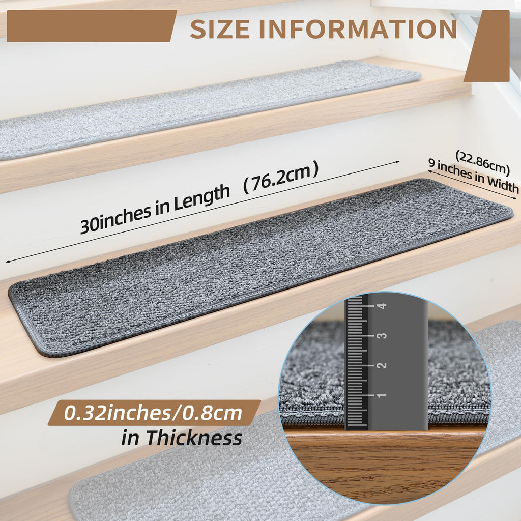 9.5x36 Inch Stair Treads for Wooden Steps Indoor(7-Pack)