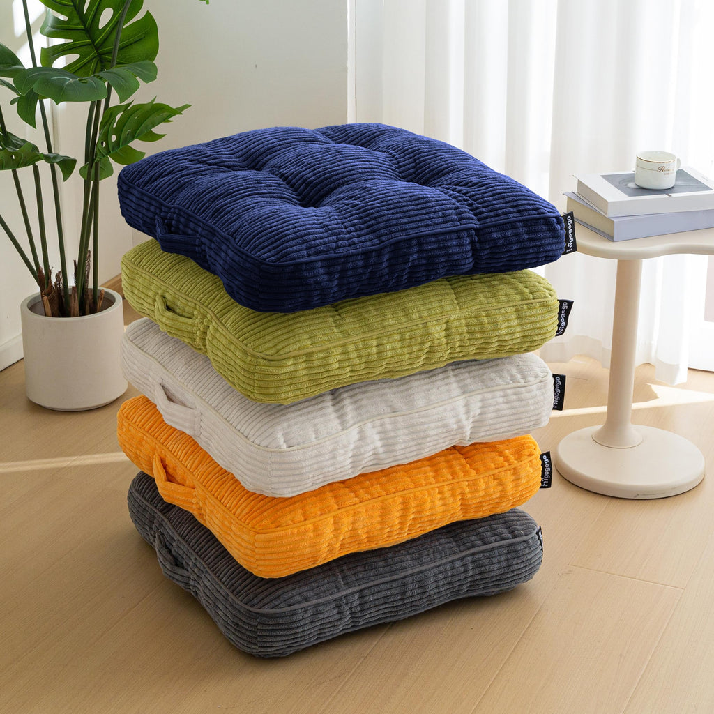 Floor Pillow Cushion for Adults, Meditation Cushion Pillow, Large Square Floor Sitting, Tufted Corduroy Cover, for