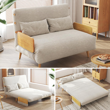 Convertible Sleeper Sofa Chair, 45" Modern Futon Chair for Adults