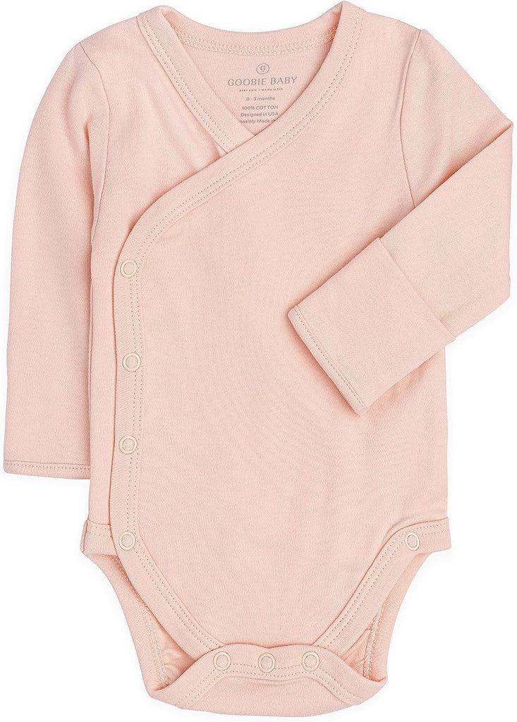 Side Snap Kimono Bodysuit Set, Mitten Cuffs, 100% Cotton, Boy Girl, 4 Pack