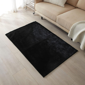 Ivory Rubbit Faux Fur Rug, 30" x 46 ", Super Soft Fluffy Area Rug Bedroom, Solid Color Home Decor