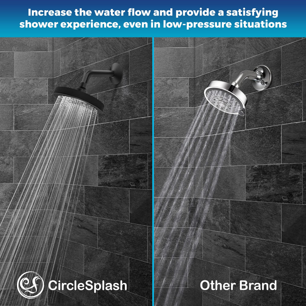 Shower Head - High Pressure 2.5 GPM - Matte Black