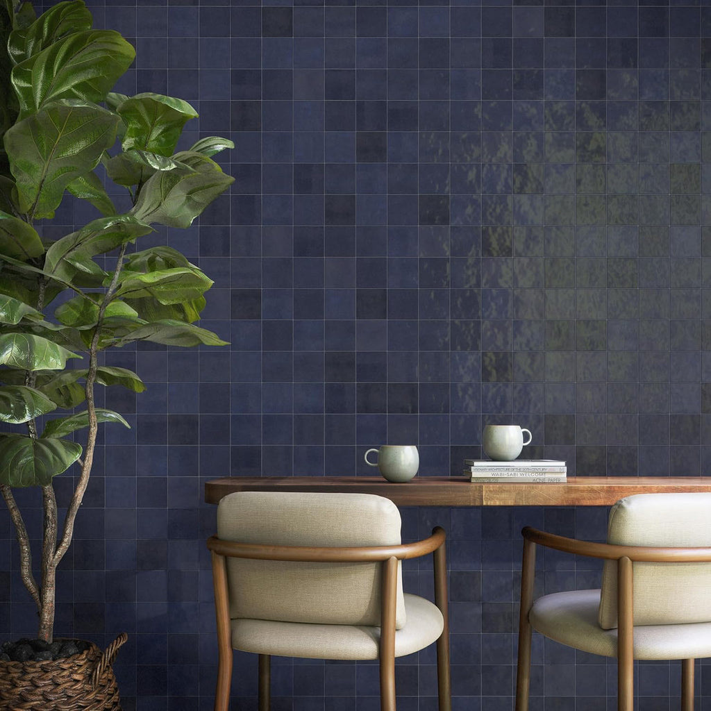 Zellige 4" x 4" Ceramic Wall Tile in Glossy China (7.98 SQFT per Carton) (76 PC per Carton)