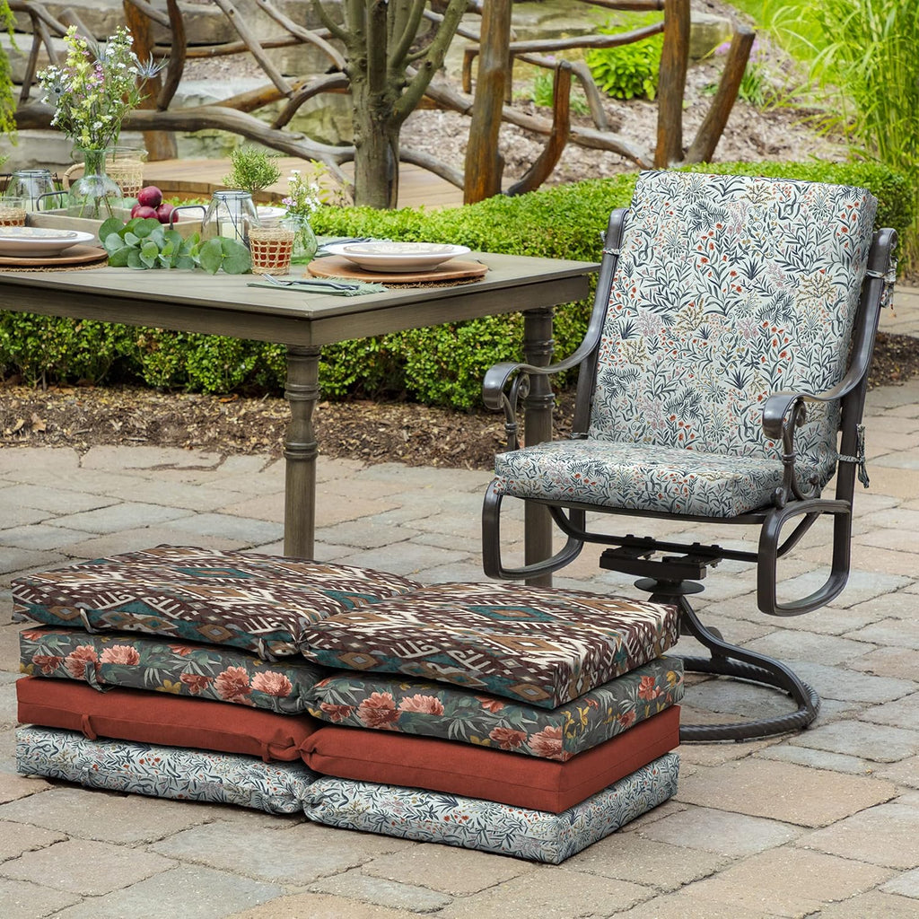 4-Pack Outdoor Patio Dining Chair Cushion, 20 x 44, Rain-Proof Seat Pad, Fade-Resistant Outdoor Cushion Pistachio